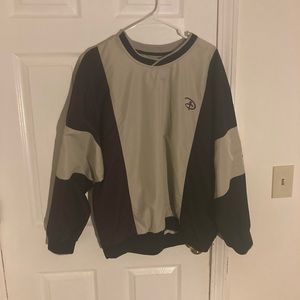 Cream Maroon Black Golf Pullover